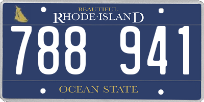 RI license plate 788941