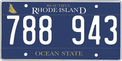 RI license plate 788943