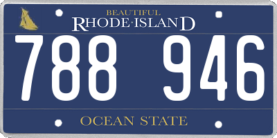 RI license plate 788946