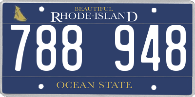 RI license plate 788948