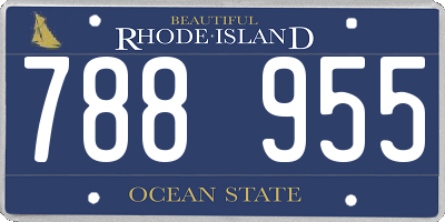 RI license plate 788955