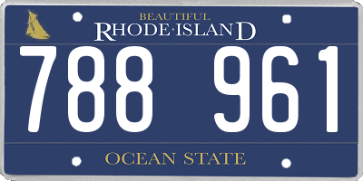 RI license plate 788961
