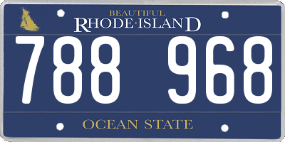 RI license plate 788968