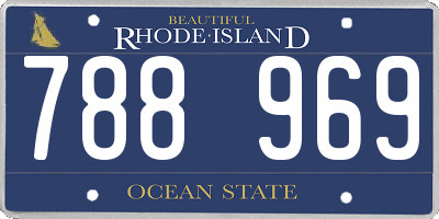 RI license plate 788969