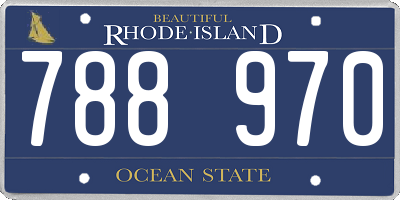 RI license plate 788970