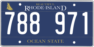 RI license plate 788971
