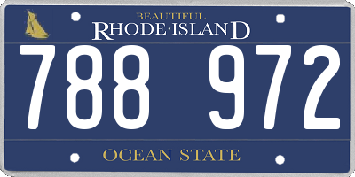 RI license plate 788972