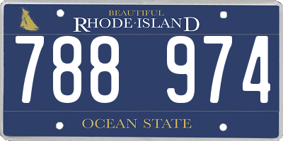 RI license plate 788974