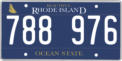 RI license plate 788976