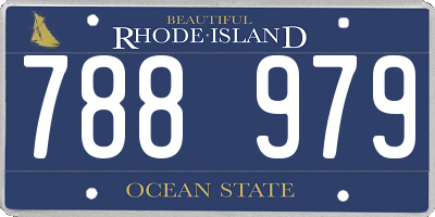 RI license plate 788979