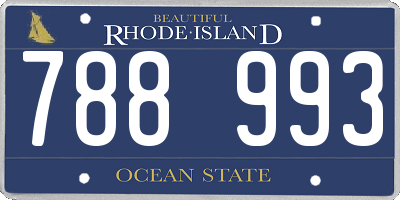 RI license plate 788993