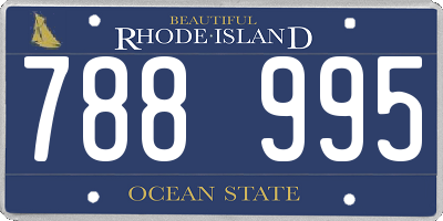 RI license plate 788995