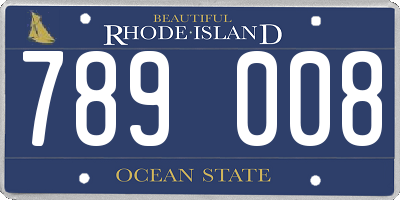 RI license plate 789008
