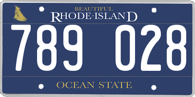 RI license plate 789028