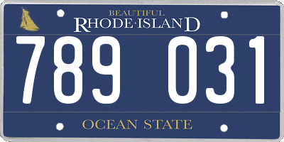 RI license plate 789031