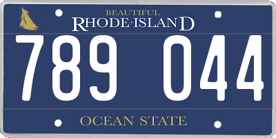 RI license plate 789044