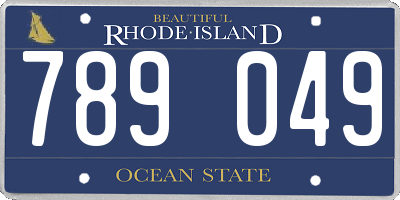 RI license plate 789049