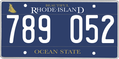 RI license plate 789052