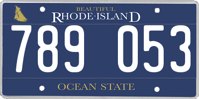 RI license plate 789053