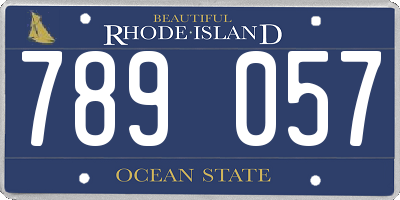 RI license plate 789057