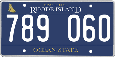 RI license plate 789060
