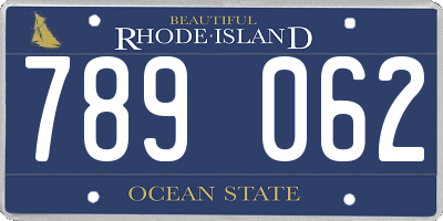 RI license plate 789062