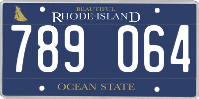RI license plate 789064