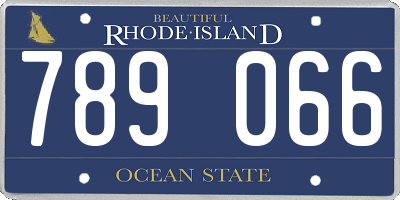 RI license plate 789066