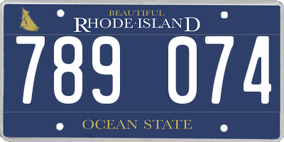 RI license plate 789074