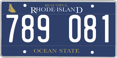 RI license plate 789081