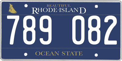 RI license plate 789082