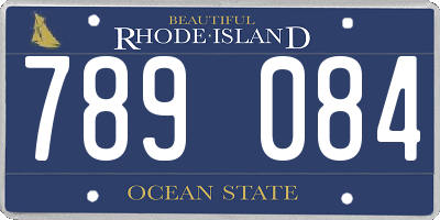 RI license plate 789084