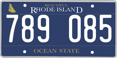 RI license plate 789085