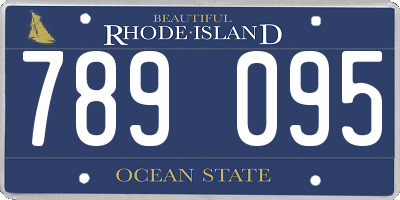 RI license plate 789095
