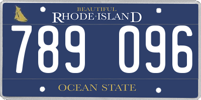 RI license plate 789096