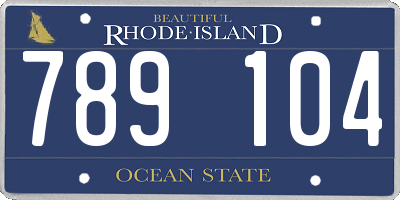 RI license plate 789104