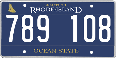 RI license plate 789108