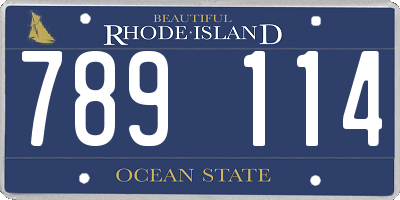 RI license plate 789114