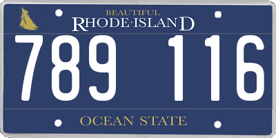 RI license plate 789116