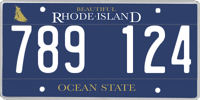 RI license plate 789124
