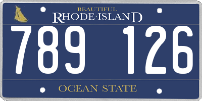 RI license plate 789126