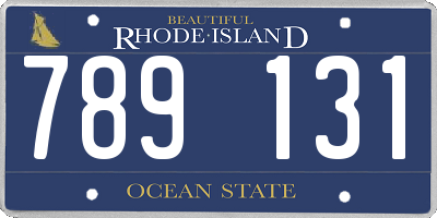 RI license plate 789131