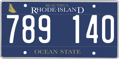RI license plate 789140
