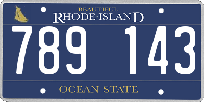 RI license plate 789143
