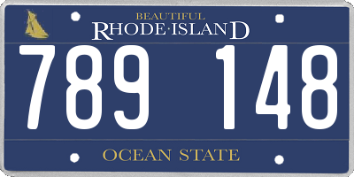 RI license plate 789148
