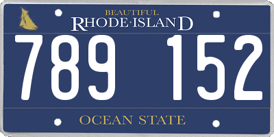 RI license plate 789152