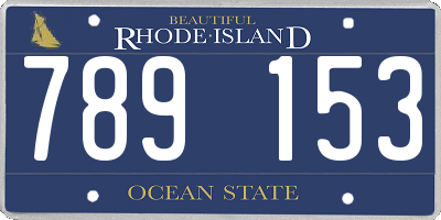 RI license plate 789153
