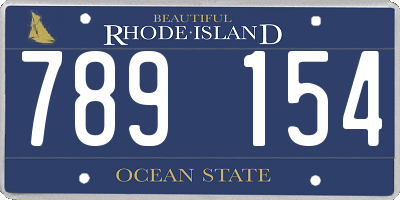 RI license plate 789154