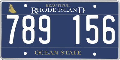 RI license plate 789156