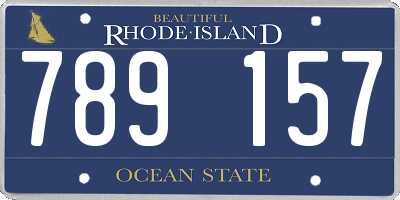 RI license plate 789157
